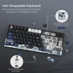 Womier S-K80 75% Keyboard with Color Multimedia Display Mechanical Gaming Keyboard, Wired Hot Swappable Gasket Mount RGB Custom Key Board, Pre-lubed Stabilizer for Mac/Win, Black Kanagawa - Image 5