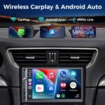 Double Din Car Stereo with 7" HD Touchscreen, Wireless Apple Carplay & Android Auto, Bluetooth, 240W, SWC, Subwoofer Output, Mirror Link, FM/AM Car Radio Receiver, Backup Camera - Image 3