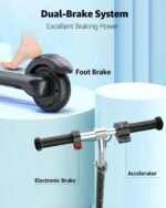 Gyroor H30 Max Electric Scooter for Kids, LED Dispaly, 150W Powerful Motor, Dual Brake System, Adjustable Height and Speed, Best Presents for Kids - Image 4