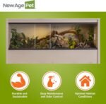 New Age Pet ECOFLEX 48" Mojave Reptile Lounge -Durable Wood Plastic Composite Habitat with Ventilation, Removable Glass Doors & Lock, Easy Assembly, for Tortoises, Snakes, Iguanas - Image 5