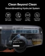 eufy Robot Vacuum Omni S1 Pro, HydroJet System with Roller Mop, Robot Vacuum and Mop Combo, Eco-Clean Ozone, Incrediable Suction, Obstacle Avoidance, Auto Mop Washing & Drying, Self-Emptying - Image 3