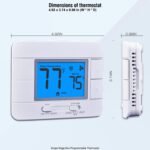 Upgraded Digital Non-Programmable Thermostat for Home 1 Heat/1 Cool Single Stage System, with Temperature & Humidity Monitor and Large Blue LCD Display - Image 4
