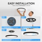 12Pack 3200lm LED Flush Mount Ceiling Light, Super Slim 12 inch Ceiling Light, 5000K LED Light for Bedroom, Living Room, Dining Room … - Image 6