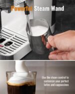 SHARDOR Espresso Machine 20 Bar, Professional Espresso Machine with Milk Frother and Touchscreen, Expresso Coffee Machines with Adjustable Temperature,for Cappuccino, Latte - Image 3