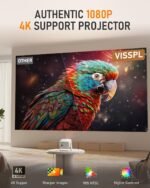 【Netflix Licensed & Auto focus Projector】VISSPL Smart Projector with WiFi and Bluetooth, Auto Focus & Keystone Protable Mini Projector with Stand, 4K Netflix Home Theater Projector - Image 4