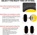 2 PCS Exact Replacement 15x6.00-6" Front Tires and Wheel Assembly for John Deere Riding Mowers, Compatible with John Deere 100 and 300 Series, 3" Offset Hub, 3/4" or 5/8" or 1/2" Bushings - Image 4