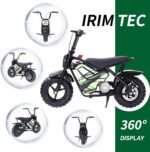 Electric Dirt Bike for Kids- 250W Peak Motor, 24V 9AH Battery, Up to 12MPH & 12 Miles Range, Max Load 100 LBS, Off-Road Tire, 2-Speed Electric Motorcycle for Ages 3-11,Green - Image 3