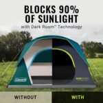 Coleman 4/6/8/10 Person Skydome Dark Room Tent with Rainfly, 5 Minute Setup, Blocks 90% of Sunlight, 20% More Headroom Than Traditional Tents - Image 4