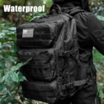 50L Military Tactical Backpack Large Day Backpack for Men Molle Army 3 Days Assault Pack Bug Out Bag Water Resistant and Heavy Duty Hiking Treeking Rucksack - Black - Image 3