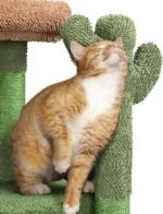 Yaheetech Cactus Cat Tree, 42in Cat Tower for Indoor Cats, Multi Level Kitten Condo Scratching Post, Cat Activity Center Pet Furniture w/Ball, Plush Perch, Platform, Basket - Image 4