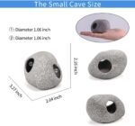 Aquarium Hideaway Rock Cave for Aquatic Pets to Breed, Play and Rest, Stackable Aquarium Cichlid Cave, Betta Hideout and House, Safe and Non-Toxic Ceramic Fish Tank Decorations - Image 3