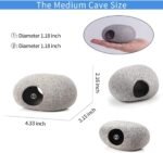 Aquarium Hideaway Rock Cave for Aquatic Pets to Breed, Play and Rest, Stackable Aquarium Cichlid Cave, Betta Hideout and House, Safe and Non-Toxic Ceramic Fish Tank Decorations - Image 4
