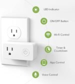 BN-LINK WiFi Heavy Duty Smart Plug Outlet, No Hub Required with Timer Function, White, Compatible with Alexa and Google Assistant, 2.4 Ghz Network Only (4 Pack) - Image 3