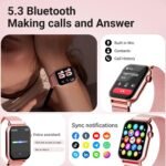 Smart Watches for Women, 1.83" HD Fitness Tracker (Answer/Make Calls), 120+ Sport Modes with Heart Rate/Sleep Monitor, IP68 Waterproof, Fitness Watch for iOS Android, Pink - Image 3
