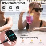Smart Watches for Women, 1.83" HD Fitness Tracker (Answer/Make Calls), 120+ Sport Modes with Heart Rate/Sleep Monitor, IP68 Waterproof, Fitness Watch for iOS Android, Pink - Image 6