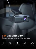 4K Dash Cam Front, Built-in 5G WiFi, 64GB Card Included, Dash Camera for Cars, Mini Dashcam with Super Night Vision, Loop Recording, G-Sensor, 24 Hours Parking Monitor, Support 256GB Max - Image 3