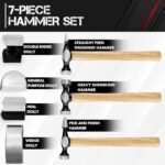 C&T Auto Body Repair Tool Kit,7 Piece,Car Body Repair Tool Kit, Carbon Steel Dolly and Hammer Dent Body Fender Tool Set - Image 3