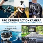 Pro Xtreme 4K Action Camera - Ultra HD Waterproof Camera Video Camera with Wi-Fi, 170° Wide Angle Lens, Image Stabilization, Multiple Mounting Options - Perfect Underwater Camera Snorkeling - Image 4