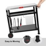 3-Shelf Outdoor Grill Table,Pizza Oven Table for Outside,Movable Grill Cart with Wheels,Indoor & Outdoor Cooking Station, Pizza Oven Stand for Ooni Blackstone Griddle 33.5”x 21.7” - Image 8