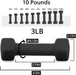Portzon Weights Dumbbells 10 Colors Options Compatible with Set of 2 Neoprene Dumbbells Set,1-15 LB, Anti-Slip, Anti-roll, Hex Shape - Image 3