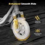 MEGAWHEELS Electric Scooter,Electric Scooter Adults with Suspension,600W/300W,11-28 Miles Range,8.5/10in Tire,15.5mph Speed,Escooter Smart APP Control for Commuting, Outdoor, Short Travel,Gift - Image 3