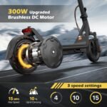 MEGAWHEELS Electric Scooter,Electric Scooter Adults with Suspension,600W/300W,11-28 Miles Range,8.5/10in Tire,15.5mph Speed,Escooter Smart APP Control for Commuting, Outdoor, Short Travel,Gift - Image 4