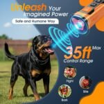 Dog Bark Deterrent Devices, Ultrasonic Anti Barking Device for Dogs, Stopping Own or Neighbor's Dog Barking,Portable Dog Training Device, Safe & Effective for Indoor & Outdoor Use, Orange - Image 3