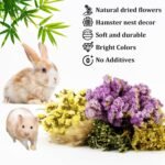 Sukh 42Pcs Herb Bedding Habitat Decor - Natural Flower Hamster Mate Herbs Sprays Cage Safe Pet Accessories Decorations Hideout for Hamsters Mouse Guinea Pig Dwarf Gerbils Syrian Mice - Image 4