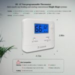 Non-Programmable Thermostat for Home Single-Stage Systems, 1 Heat/1 Cool, Easy DIY Install, Blue Backlight - Image 4