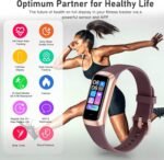 Fitness Tracker with 24/7 Heart Rate, Blood Oxygen Blood Pressure Sleep Monitor, Activity Trackers 5 ATM Waterproof,Step Calorie Counter Pedometer Health Smart Watch for Women Men Bordea - Image 3