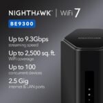 NETGEAR Nighthawk WiFi 7 Router (BE9300) – Security Features, 9.3Gbps Wireless Speed, 2.5 Gigabit Internet Port, Tri-Band Gaming Router, Covers 2,500 sq. ft., 100 Devices, VPN – Free Expert Help - Image 3