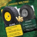 15x6.00-6 Tubeless Tire and Wheel Assembly(2 Pack) ，Replacement Riding Lawn Mower Front Tires,Compatible withRiding Mowers and Lawn Tractor, 3" Centered Hub and 3/4" Bushings（Yellow) - Image 5