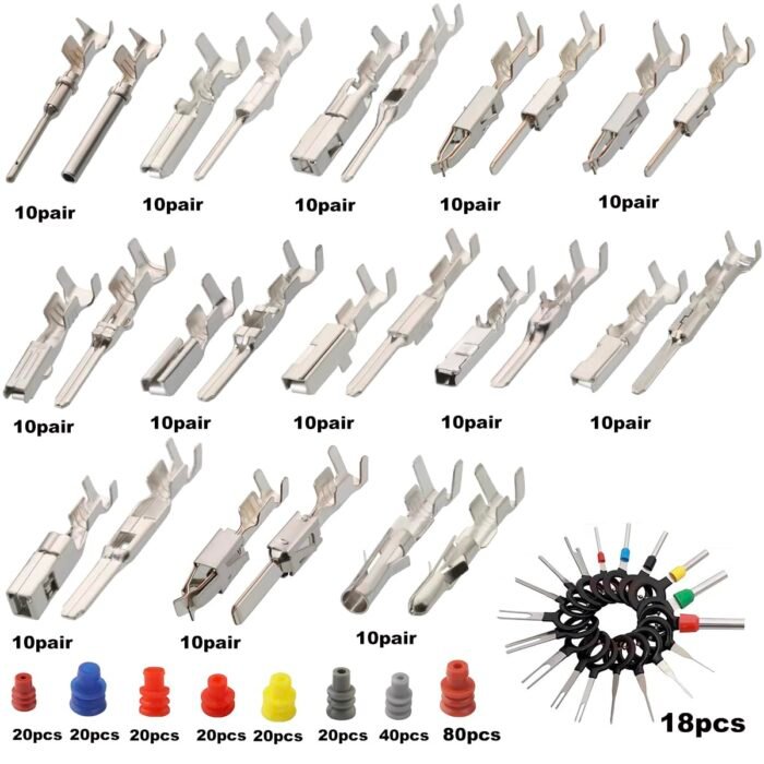 500Pcs Connector Terminal Pin Wire Harness Pins Automotive Auto Car Electrical Connector Pins Motorcycle ATV 1/1.5/1.8/2.2/2.8/3.5mm - Image 3