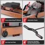 JOROTO Rowing Machines for Home Use, Foldable Rower Machine with Bluetooth Monitor, Tablet Holder Water Rowing Machine - Image 7