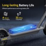 NAVIC Electric Scooter with Dual Suspension/Braking, 350W/500W Motor, 19/22 Mph, Max 22/27/49Mi Range, Foldable E Scooter for Adults with App - Image 3