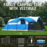 PORTAL 6/8/10 Person Family Camping Tent with Screen Room, Water Resistant Big Tunnel Tent with Rainfly, Large Family Tent for Outdoor Camping, Party - Image 3