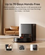 Robot Vacuum and Mop Combo,Lidar Navigation Robotic Vacuum Cleaner with 3.5L Self Emptying Station,5000Pa Vacuum Robot,180mins Runtime,No-Go&No-Mop Zones,App/Alexa/Remote Control,UR3 - Image 4