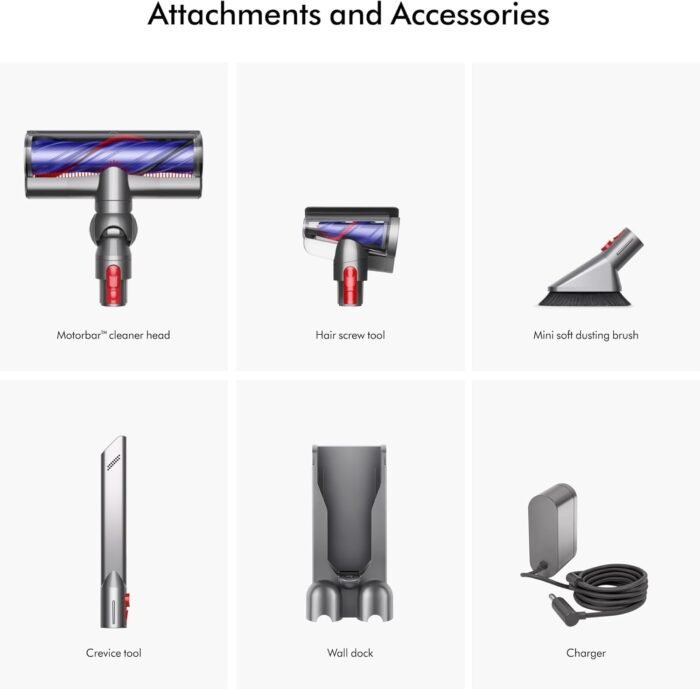 Dyson V8 Plus Cordless Vacuum, Cleans Hard Floors and Carpets, Detangles, Converts to Handheld, 115AW, 2 Power Modes, Up to 40 Minutes¹ - Image 4