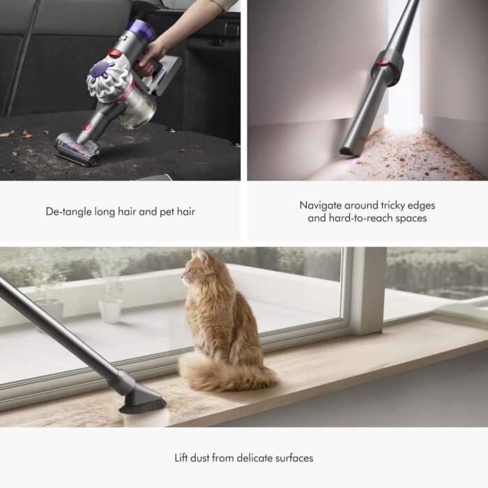 Dyson V8 Plus Cordless Vacuum, Cleans Hard Floors and Carpets, Detangles, Converts to Handheld, 115AW, 2 Power Modes, Up to 40 Minutes¹ - Image 5