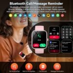 Smart Watch with Alexa Built-in, 1.83" HD Touchscreen Fitness Tracker, Bluetooth Notifications/Calls, IP68 Waterproof, 120+ Sport Modes, 24/7 Heart Rate & Sleep Monitor for iPhone Android iOS (Pink) - Image 3
