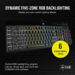 Corsair K55 RGB PRO Membrane Wired Gaming Keyboard – IP42 Dust and Spill-Resistant – 6 Macro Keys with Elgato Integration – iCUE Compatible – QWERTY NA – PC, Mac, Xbox – Black - Image 4