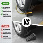 Rubber Wheel Chocks for RV Trailer Camper Truck Car Aircraft Boat, Versatile Rubber Chocks Block Stopper for Tire with Reflective Strips, Utility Trailer Camper RV Accessories - Image 5