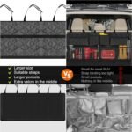 Femuar Car Trunk Organizer, Large Capacity Backseat Trunk Organizer (42"*18"), Collapsible Car Storage Bag with 8 Pockets, SUV/MPV/Truck - Black - Image 3