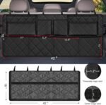 Femuar Car Trunk Organizer, Large Capacity Backseat Trunk Organizer (42"*18"), Collapsible Car Storage Bag with 8 Pockets, SUV/MPV/Truck - Black - Image 4