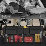 Femuar Car Trunk Organizer, Large Capacity Backseat Trunk Organizer (42"*18"), Collapsible Car Storage Bag with 8 Pockets, SUV/MPV/Truck - Black - Image 6