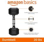 Amazon Basics Rubber Hex Dumbbell Hand Weight - Image 3