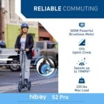 Hiboy S2 Pro/S2 MAX Electric Scooter, 500W Motor, 10" Solid Tires, 25-40.4 Miles Range, 19 Mph Folding Commuter Electric Scooter for Adults (Optional Seat) - Image 3