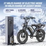 Fat Tire Electric Dirt Bike 500W/700W for Adults 16/20" Full Suspension Electric Motorcycle Ebikes 48V 13.5/18AH Removable Battery,31MPH Top Speed,40-70 Miles Range,Turn Signals - Image 4