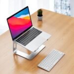 BESIGN LS03 Aluminum Laptop Stand, Ergonomic Detachable Computer Stand, Notebook Riser Compatible with Air, Pro, Dell, HP, Lenovo More 10-15.6" Laptops, Silver - Image 3