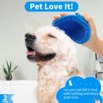 Comotech 6PCS Dog Bath Brush & Dog Toothbrush | Adjustable Handle Shampoo Brush & Scrubber for Short & Long Haired Dogs & Cats | Effectively Solve Odor & Stain Removal Problems | Pet Supplies (Blue) - Image 4
